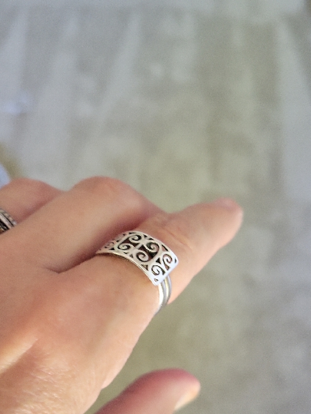Adjustable Sterling Silver Filigree Ring